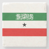 Somaliland Flag Steinuntersetzer (Vorderseite)