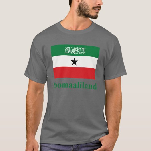 Somaliland-Flagge mit Namen in somalischem T-Shirt (Vorderseite)