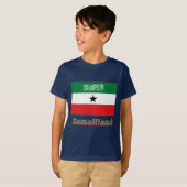 Somaliland-Flagge mit Namen T-Shirt (Vorne ganz)