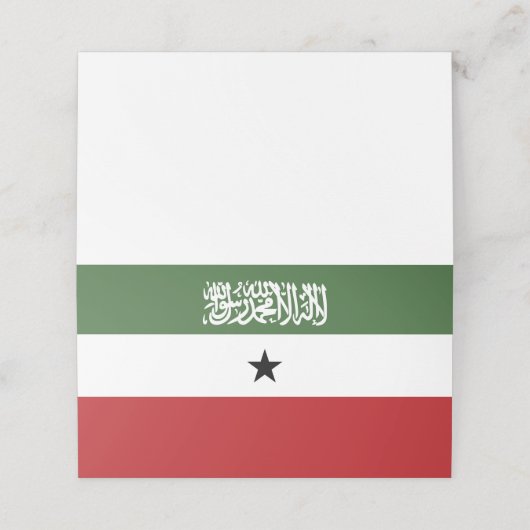 Somaliland-Flagge Platzkarte (Außenseite Aufgefaltet)