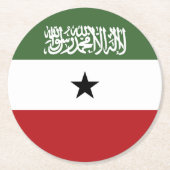 Somaliland-Flagge Runder Pappuntersetzer (Vorderseite)