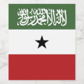 Somaliland-Flagge Weinetikett (Einzelnes Label)