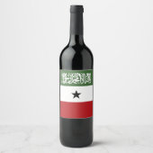 Somaliland-Flagge Weinetikett (Vorderseite)