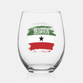 Somaliland-Flagge Weinglas Ohne Stiel (Rückseite)