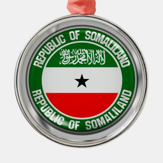 Somaliland Round Emblem Ornament Aus Metall (Vorne)