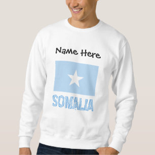 Somalische Flagge Schwarze Personalisierung Sweatshirt