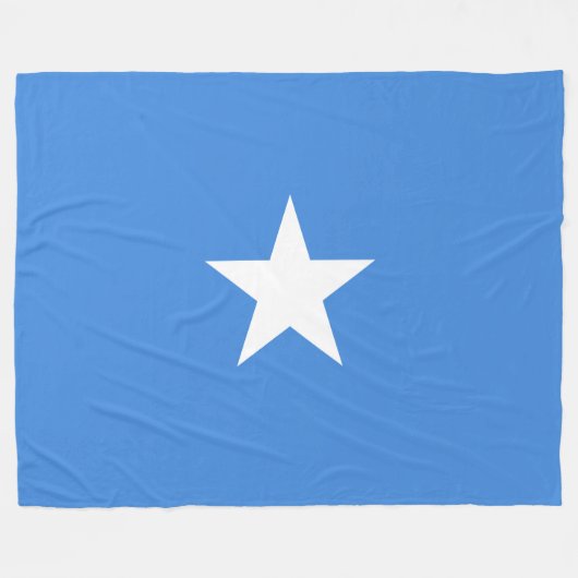 Somalische Flagge (Somalia) Fleecedecke (Vorderseite (Horizontal))