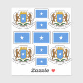 Somalische Staatssymbole/Wappen und Flagge Aufkleber (Blatt)