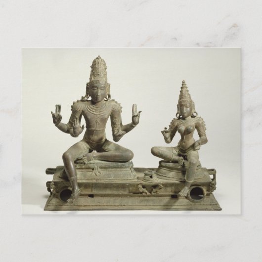 Somaskanda, Chola, Tamil Nadu (Bronze) Postkarte (Vorderseite)