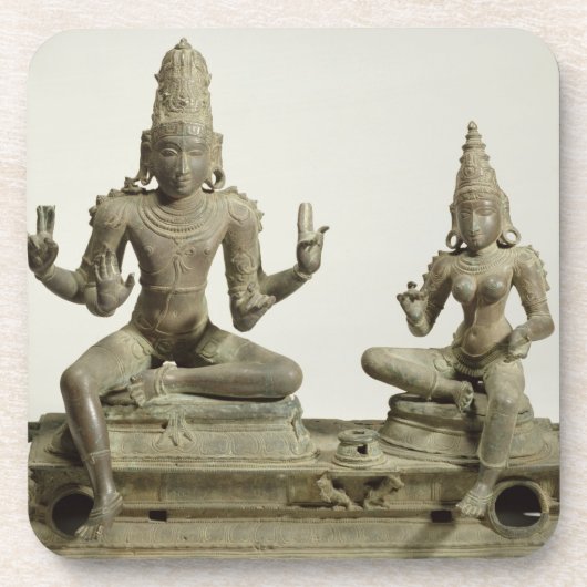 Somaskanda, Chola, Tamil Nadu (Bronze) Untersetzer (Vorderseite)