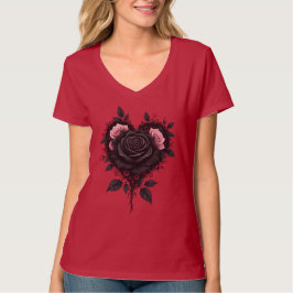 Somber Beauty Of Gothic Roses T-Shirt