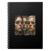 Somber Faces – AI Art Notebook Notizblock (Vorderseite)