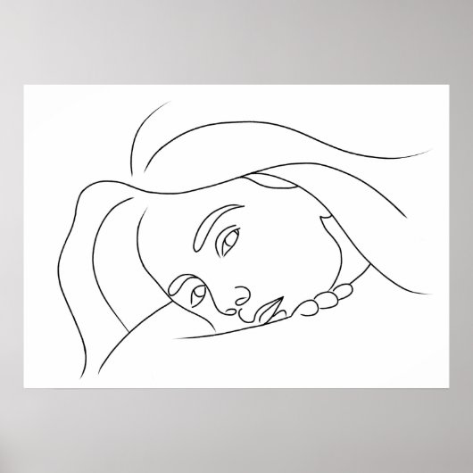 Somber Fem Face Poster (Vorne)
