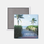 Sombrero Beach Eingang, Marathon, Florida Keys Magnet (Vorderseite/Rückseite)