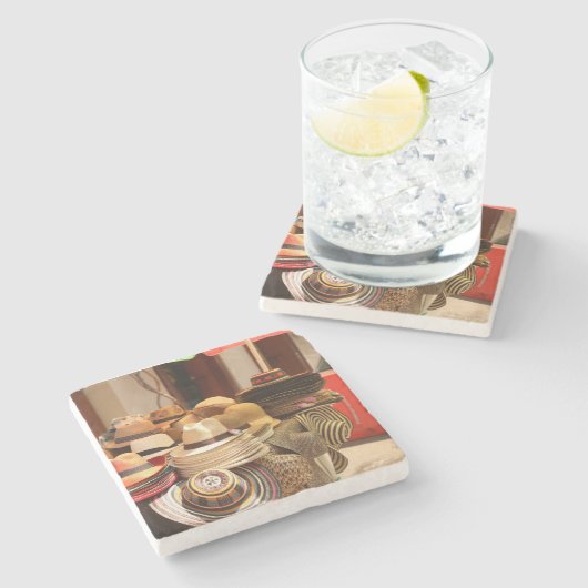 Sombrero Cart Stone Untersetzer (Seitenansicht)