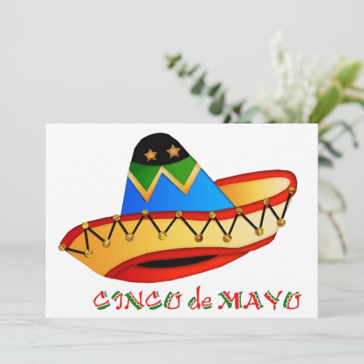 Sombrero Cinco Einladung (Stehend Vorderseite)