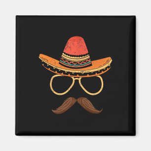 Sombrero Face Cinco De Mayo Mexican Fiesta Party Magnet
