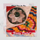 Sombrero-Fiesta-Party Einladung (Vorne/Hinten)
