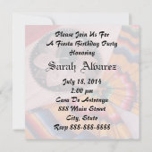 Sombrero-Fiesta-Party Einladung (Rückseite)