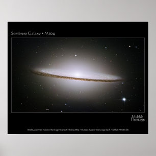 Sombrero-Galaxie, größtes Hubble Mosaiken Poster