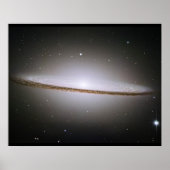 Sombrero Galaxy Hubble Telescope Image Poster (Vorne)