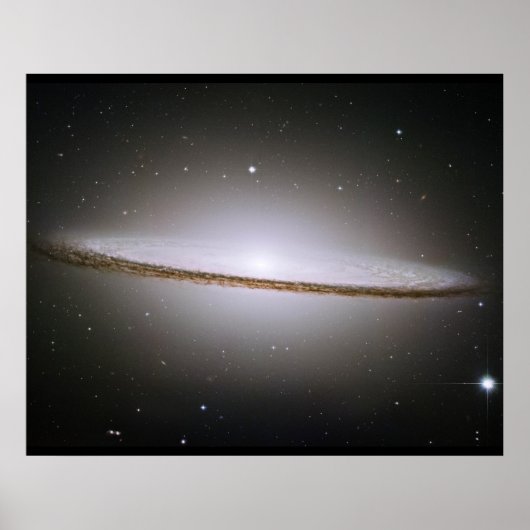 Sombrero Galaxy Hubble Telescope Image Poster (Vorne)