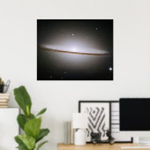 Sombrero Galaxy Hubble Telescope Image Poster (Heimbüro)