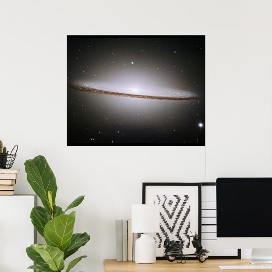 Sombrero Galaxy Hubble Telescope Image Poster (Heimbüro)