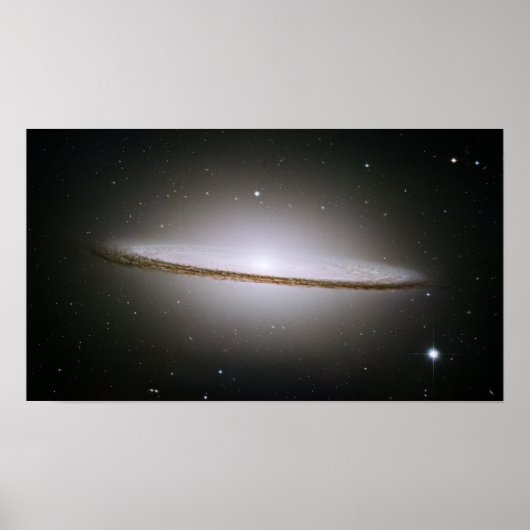 Sombrero Galaxy (Hubble Telescope) Poster (Vorne)