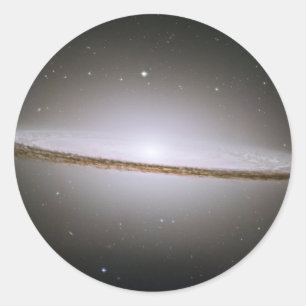 Sombrero Galaxy (Hubble Telescope) Runder Aufkleber
