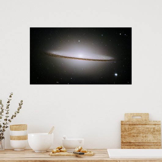 Sombrero Galaxy, M 104, NGC 4594, IRAS 12373-1121 Poster (Küche)