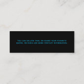 Sombrero Galaxy Visitenkarte (Rückseite)