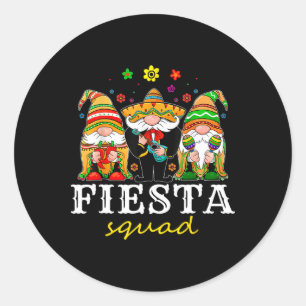 Sombrero Gnome Hat Mexican Cinco De Mayo Gnomes Fi Runder Aufkleber