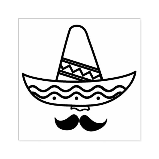Sombrero Gummistempel (Prägung)