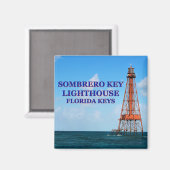 Sombrero Key Lighthouse, Florida Keys Magnet (Vorderseite/Rückseite)