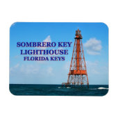 Sombrero Key Lighthouse, Florida Keys Magnet (Horizontal)