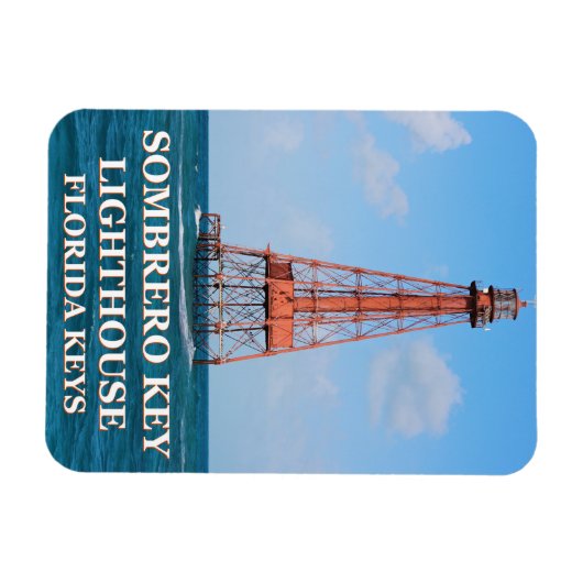 Sombrero Key Lighthouse, Florida Keys Magnet (Horizontal)