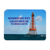 Sombrero Key Lighthouse, Florida Keys Magnet (Horizontal)