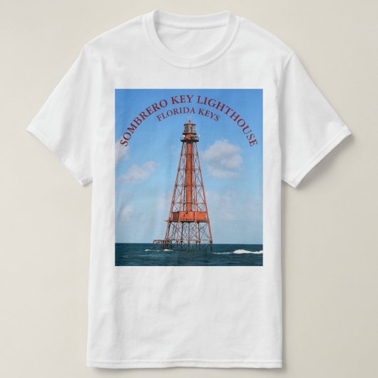 Sombrero Key Lighthouse Florida Keys T - Shirt (Design vorne)