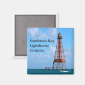 Sombrero Key Lighthouse, Florida Magnet (Vorderseite/Rückseite)