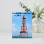 Sombrero Key Lighthouse, Florida Postcard Postkarte (Stehend Vorderseite)