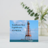 Sombrero Key Lighthouse, Florida Postcard Postkarte (Stehend Vorderseite)