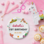 Sombrero Llama Mexican Style Fiesta Erster Geburts Pappteller (Party)