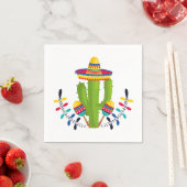 Sombrero mit Kaktus und Maracas Serviette (Beispiel)
