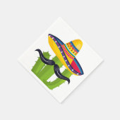 Sombrero mit Kaktus und Mustache Serviette (Ecke)