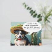 Sombrero perro meme postkarte (Stehend Vorderseite)