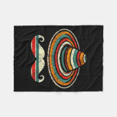 Sombrero Serape Cinco de Mayo Schnurrbart Party Mä Fleecedecke (Vorderseite (Horizontal))