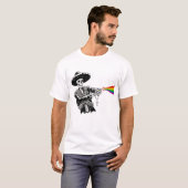Sombrero Skeleton Shoots Rainbow Beam T-Shirt (Vorne ganz)