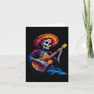 Sombrero-Skelett Mexiko Tag der Toten Karte
