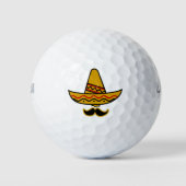 Sombrero und Mustache Golfball (Vorderseite)